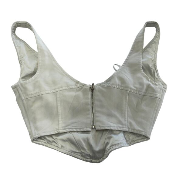 Bardot Top Womens 2 X Small White Bronte Corset Cropped - Picture 6 of 13